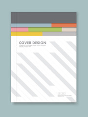 Fototapeta premium Cover report and brochure colorful geometric design background, vector illustration