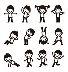 エクササイズ、トレーニングをする男性