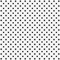 Square black. Empty and filled squares. The grid of intersecting lines. Abstract seamless pattern with squares