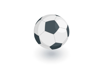 Obraz premium soccer ball isometric flat icon. 3d vector colorful illustration. Pictogram isolated on white background