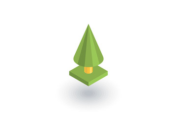 Fototapeta premium spruce tree isometric flat icon. 3d vector colorful illustration. Pictogram isolated on white background