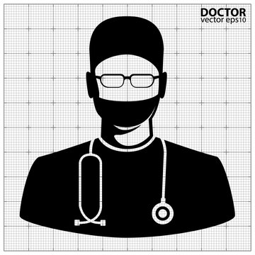 Doctor icon vector