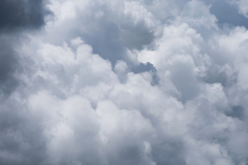 Close-up cumulus clouds