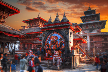 Kali statue in Kathmandu - obrazy, fototapety, plakaty