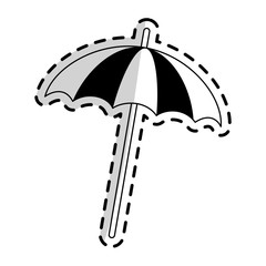 striped parasol icon image vector illustration design
