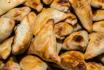 asian and uzbek pies with lamb, samsa