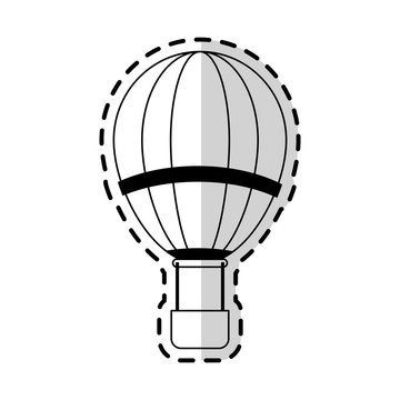 hot air balloon icon image vector illustration design 