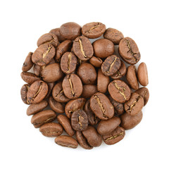 circle of coffee beans