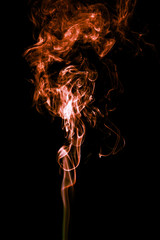 Abstract color smoke on black background, orange smoke background,orange ink background,orange smoke,Orange Smoke Abstract Wallpaper or Background ,fire and smoke isolated on black