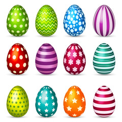 Easter eggs set. Spring. Holidays in April. Gift. Seasonal celebration.
