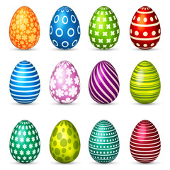 Easter eggs set. Spring. Holidays in April. Gift. Seasonal celebration.