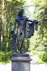 Sculpture of Apollo and the nine muses in the Park of Pavlovsk south of St. Petersburg, Russian Federation