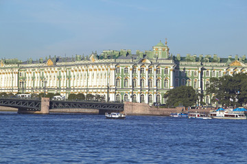 Fototapeta na wymiar Winter Palace on the Neva River in St. Petersburg, Russian Federation
