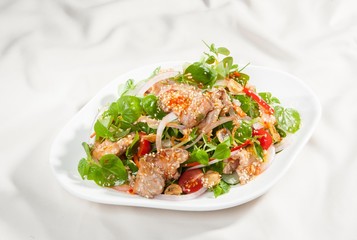 Peperomia pellucida salad with beef