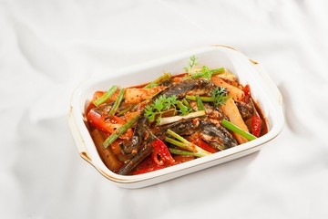 Ca keo fish with red hot chili
