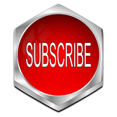 Subscribe Button - 3D illustration