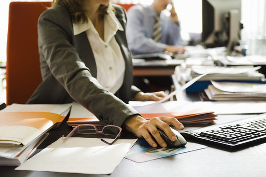 People working in office, cropped