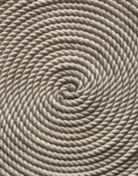White rope on a wooden deck