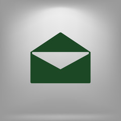 Flat style icon of envelope. E-mail