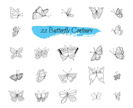 butterfly flying away drawing