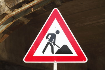 Baustellenschild