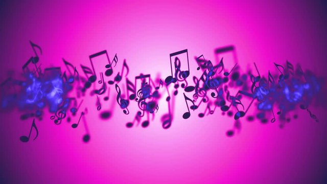 Abstract Background with Colorful Music notes