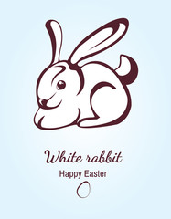 Postcard with easter bunny