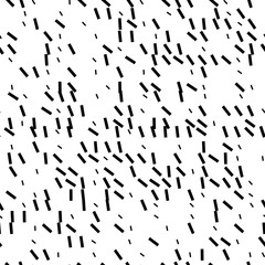 Seamless geometric black and white ornament generated by random squares