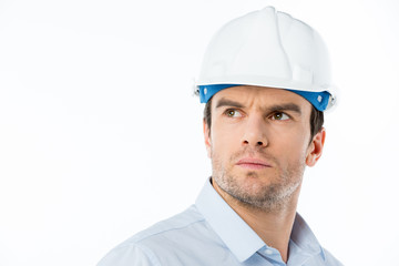 Male architect in hard hat