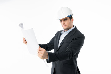 Male architect in hard hat