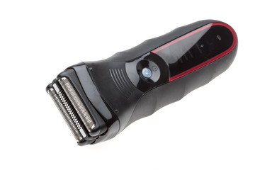rechargeable shaver on a white background