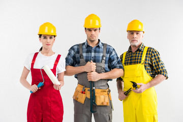 Professional construction workers