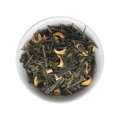 Heap of Dry Green Tea with Additives