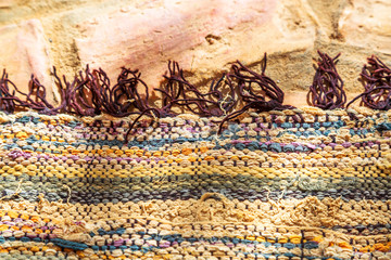 Closeup on berber nomad carpet