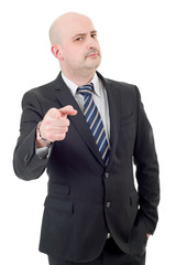 man pointing