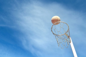Shooting a Netball Ball © simon