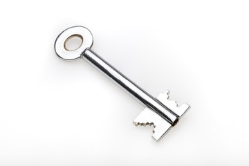 Safe key isolated on white background