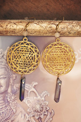 Beautiful earrings with sacred geometry