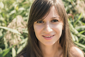 Young woman enjoying her time outside in park