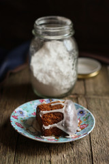 Easter. Festive pastry in glaze