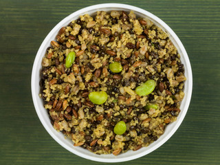 Wholegrain Super Food With Lentils and Vegetables