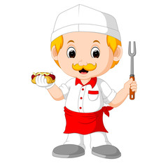cartoon cute funny chef