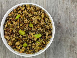 Wholegrain Super Food With Lentils and Vegetables