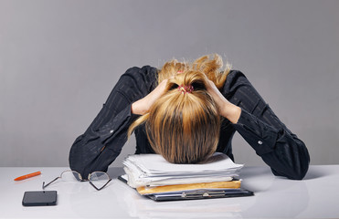 Stressed out woman