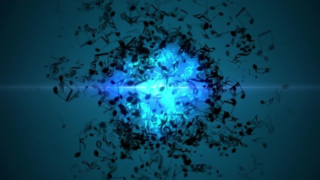 Abstract Background with Colorful Music notes