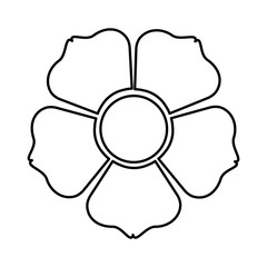 figure flower with squere petals icon, vector illustraction design