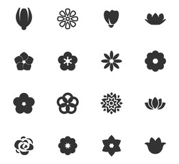 Flower icon set