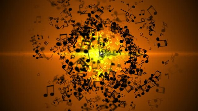 Abstract Background with Colorful Music notes