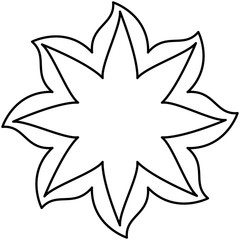 figure flower with pointed petals icon, vector illustraction design