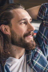 Obraz premium Young bearded man